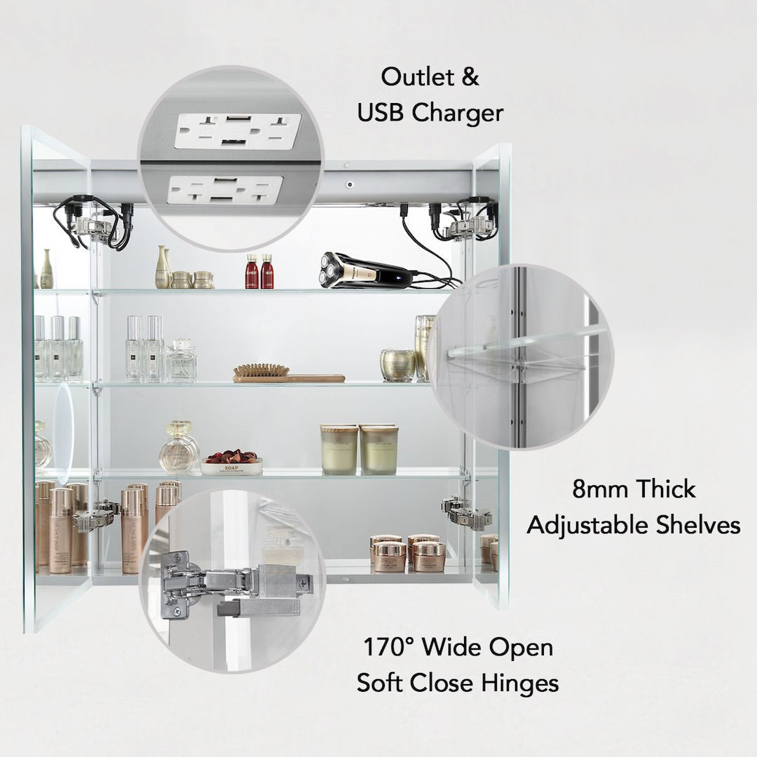 Blossom Asta – 30 Inches LED Medicine Cabinet - MCL2 3032
