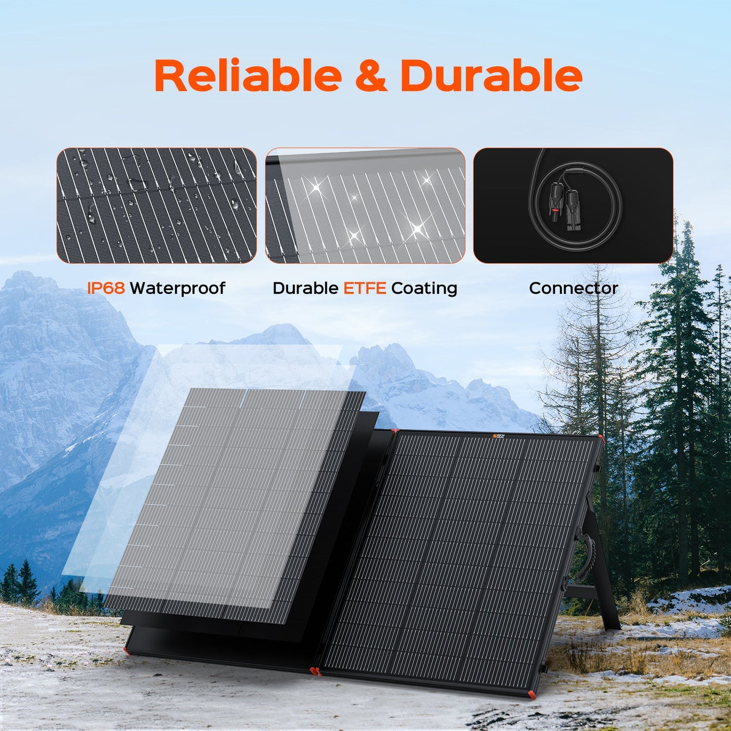 Rich Solar MEGA 200 Portable Briefcase Solar Panel | 200 Watt Portable Solar Panel | Powerful 12V Portable Solar Panel for Generators, Power Stations, Campers | High Efficiency - RS-X200B