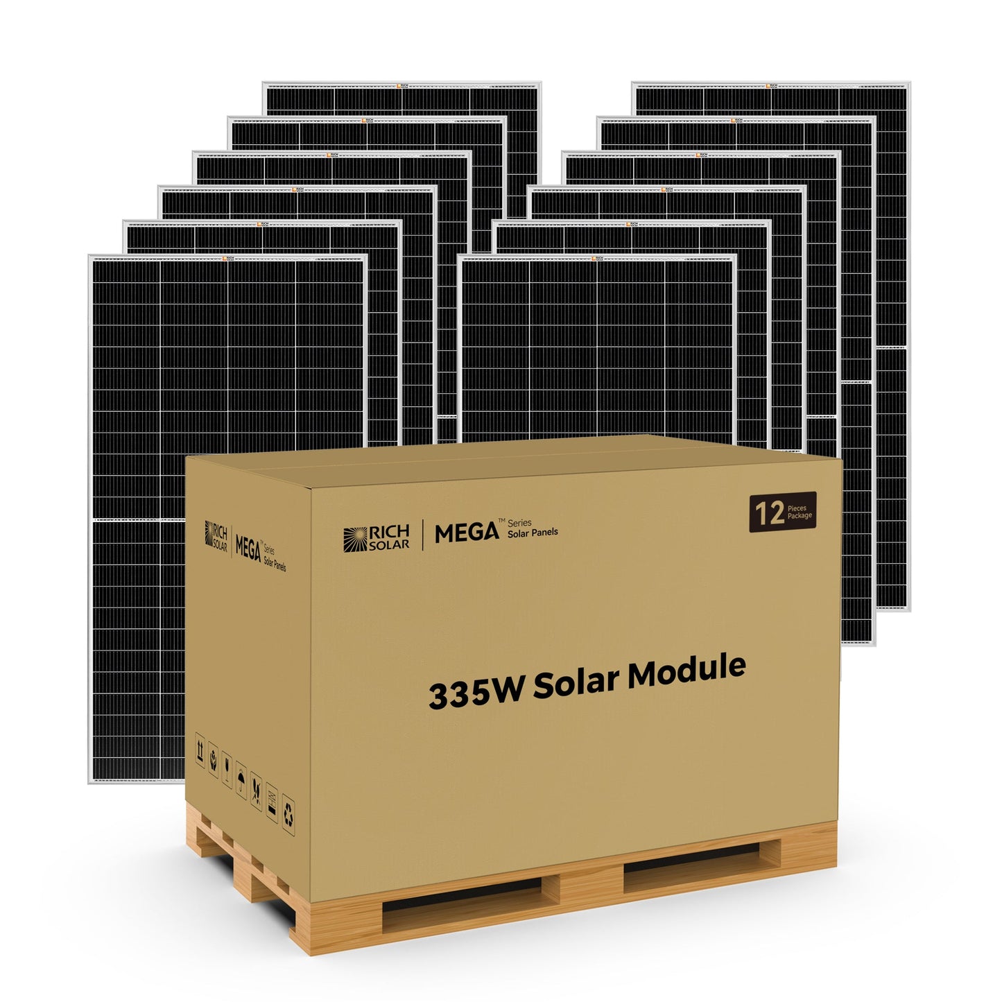Rich Solar 335 PRO | 335 Watt Solar Panel | Premium Grid-tie or Off-grid Solar Panel for Residential, Commercial, Agriculture  - RS-M335P-8