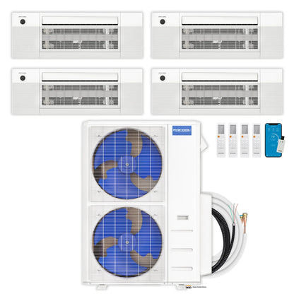 MRCOOL DIY 5th Gen Mini Split - 4-Zone 48,000 BTU Ductless Air Conditioner and Heat Pump Condenser with 18K + 9K + 9K + 6K Ceiling Cassette Air Handlers - DIY5-4ZC-48HP-18K9K9K6K