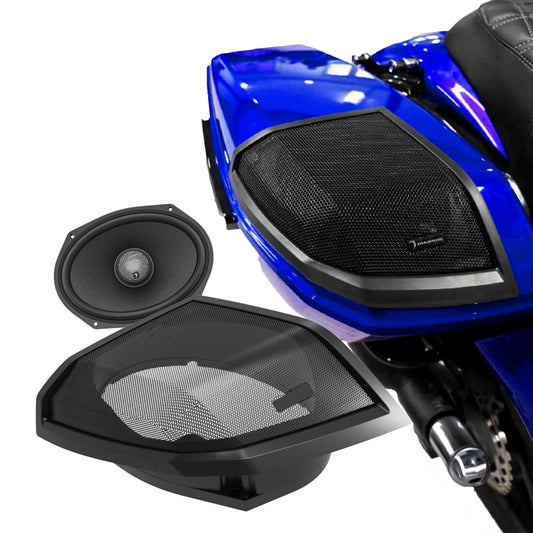 Diamond Audio 2024+ Harley Davidson Cut In Speaker Lid Kit with HXM69F2BK (2Ω) - MSHXM69F2BKLK24