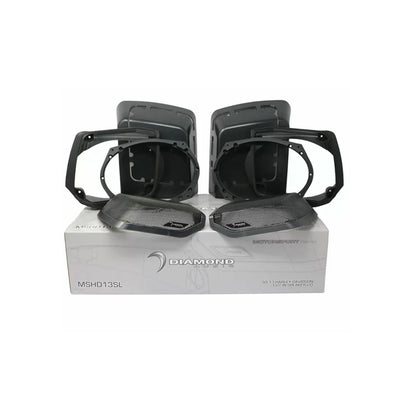 Diamond Audio 1998-2013 Harley Davidson Cut In Speaker Lid Kit with  HXM69F4BK (4Ω) - MSHXM69F4BKLK13