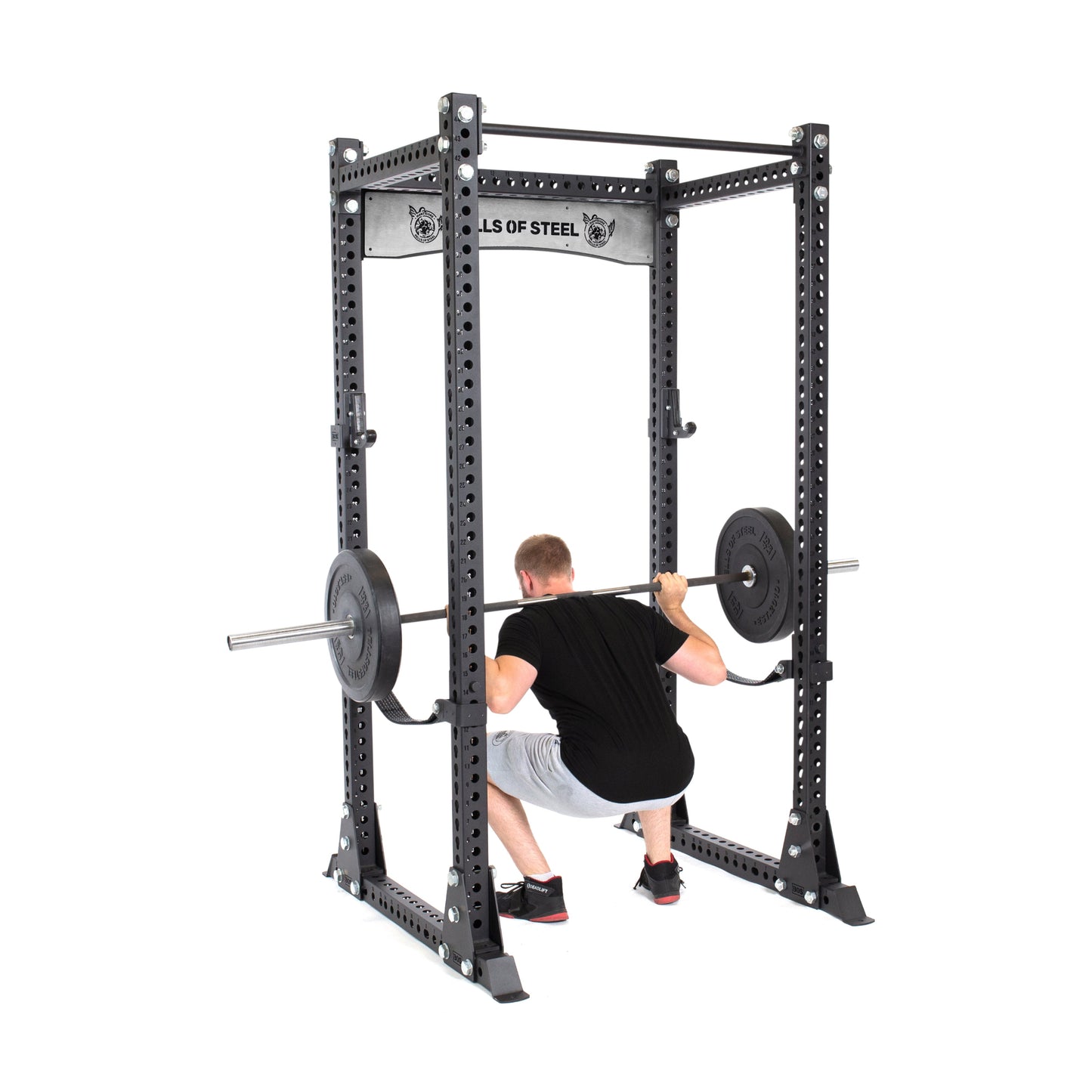 Bells Of Steel Manticore Flat Foot Power Rack - Prebuilt (3" x 3", 1" Holes) - FLT-MTC-PREBLT