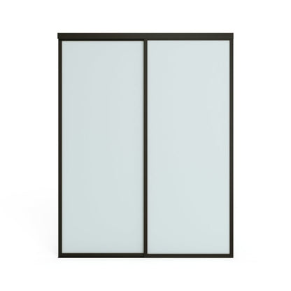 Doors22 90x96 Glass Sliding Closet Door Milky 3 panels - CLB90x96milky