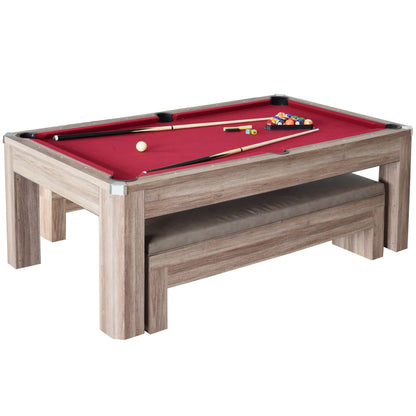 Hathaway Newport 7ft Multi Game Table with Top & Benches - BG2535P