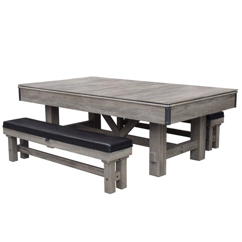 Hathaway Logan 7ft Multi Game Pool Dining Table with Benches - BG50348
