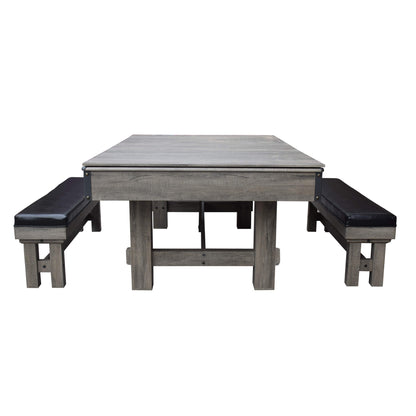Hathaway Logan 7ft Multi Game Pool Dining Table with Benches - BG50348