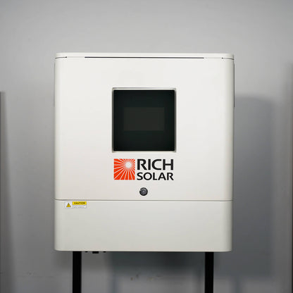 Rich Solar 6500S | 6500 Watt (6.5kW) 48 Volt Off-Grid Hybrid Solar Inverter | Premium 6500W 48V Hybrid Inverter for Campers, Cabins, Tiny Homes, ADUs, RVs, Off-Grid | Huge LCD Touchscreen with Ambient Lights  - RS-H6548S