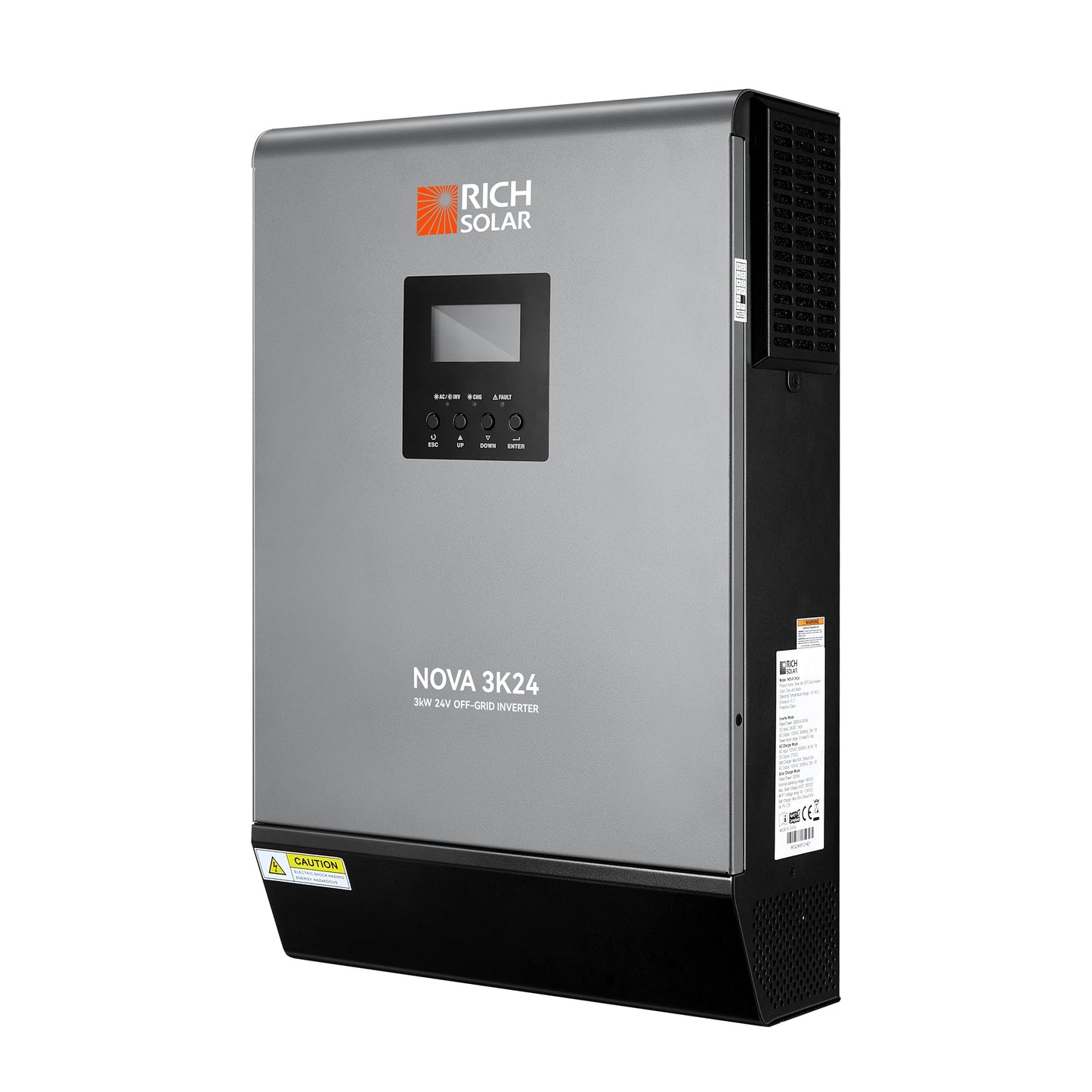 NOVA MAX 3K | 3000 Watt (3kW) 24 Volt Off-Grid Hybrid Solar Inverter | Powerful 3000W 24V Hybrid Inverter for RVs, Trailers, Campers, Vans, Trucks, Overlanders, Boats | #1 Ranked 24V Hybrid Inverter - RS-H3024