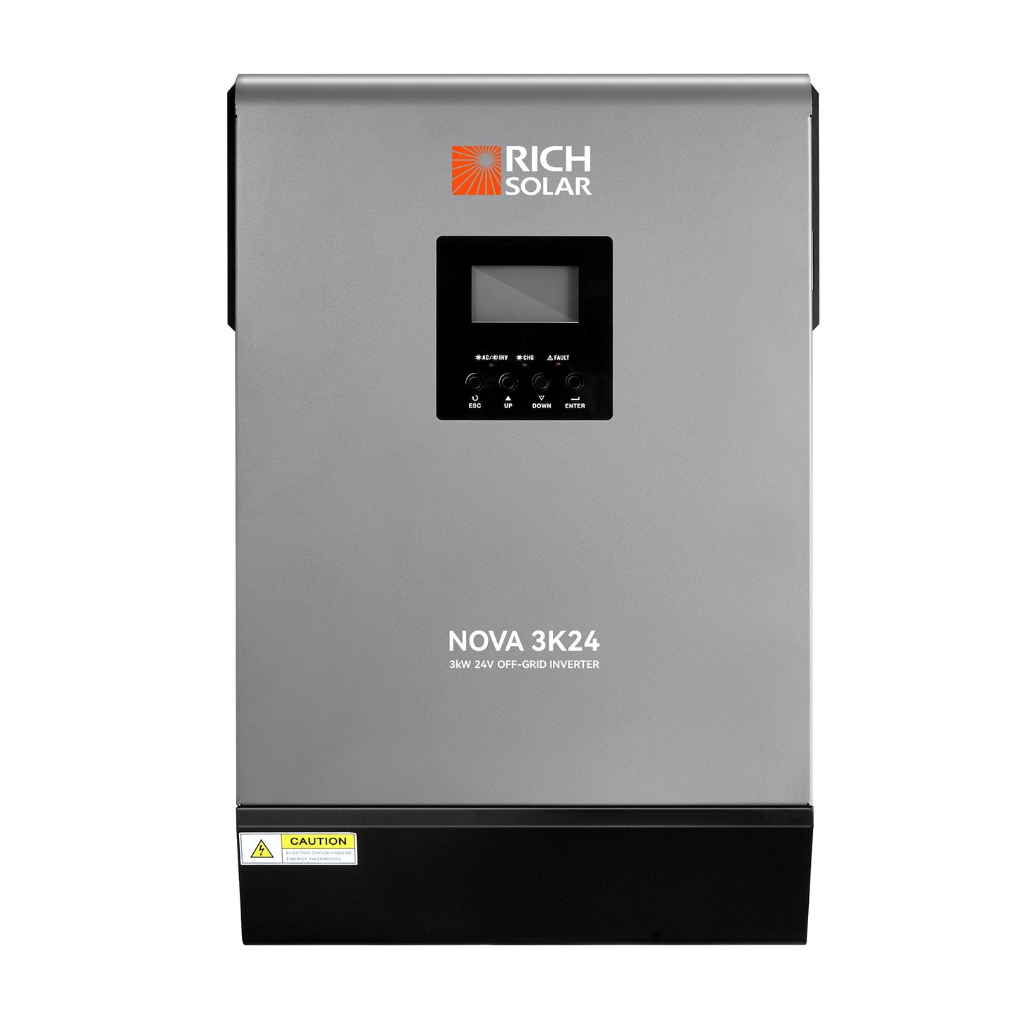 NOVA MAX 3K | 3000 Watt (3kW) 24 Volt Off-Grid Hybrid Solar Inverter | Powerful 3000W 24V Hybrid Inverter for RVs, Trailers, Campers, Vans, Trucks, Overlanders, Boats | #1 Ranked 24V Hybrid Inverter - RS-H3024