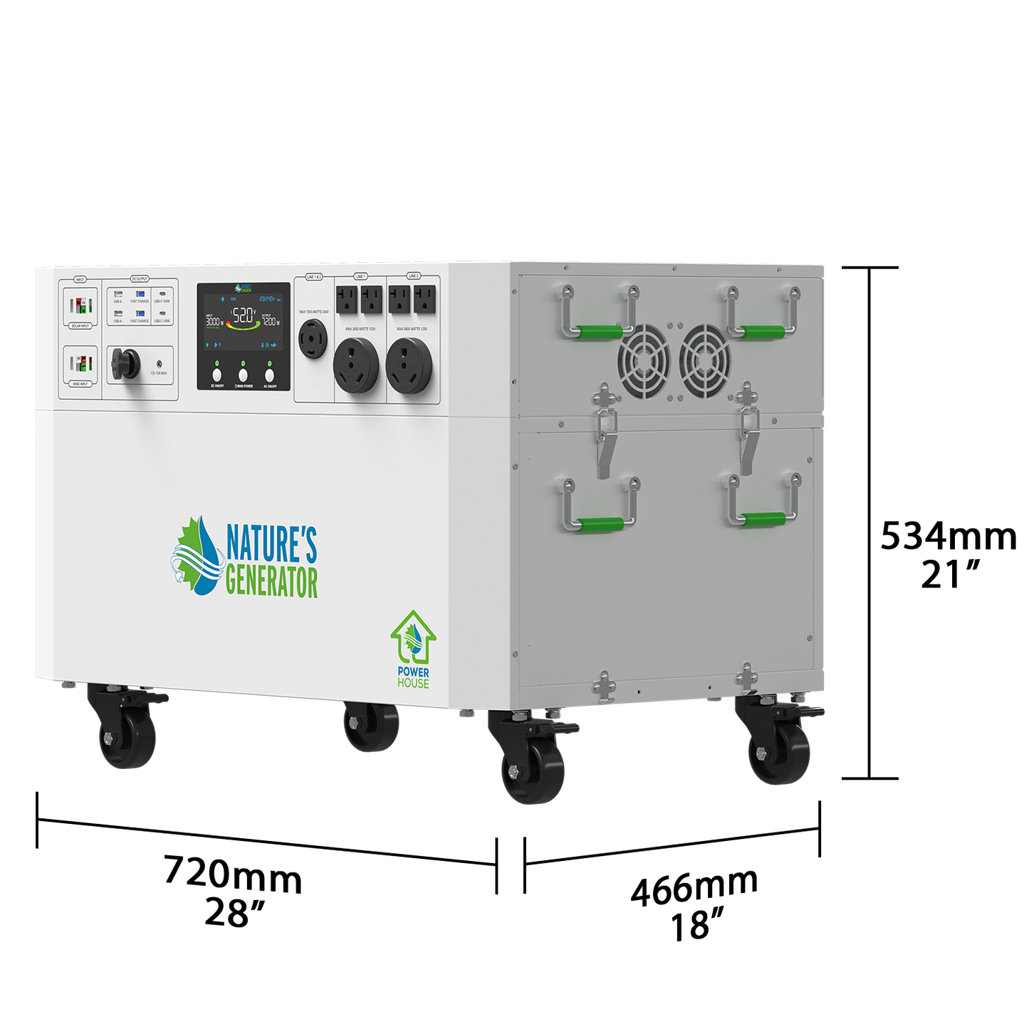 Nature's Generator  Gen 2 Solar Generator and Transfer Switch - NGPHAUP