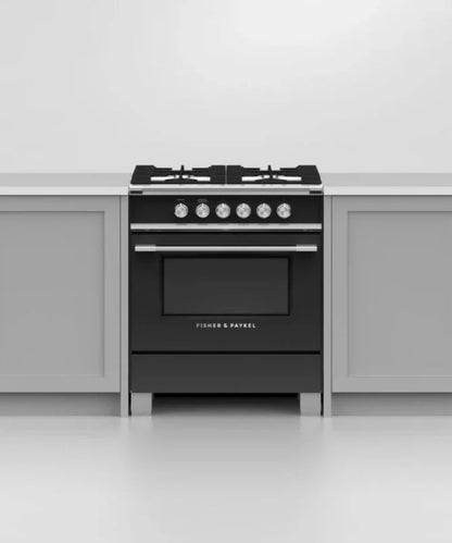 Fisher Paykel 30" Series 7 Classic 4 Burner Gas Range Black - OR30SCG4B1