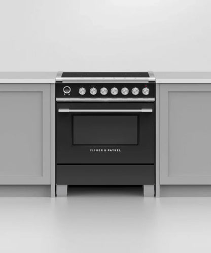Fisher Paykel 30" Series 9 Classic 4 Zone Induction Self-Cleaning Range Black - OR30SCI6B1
