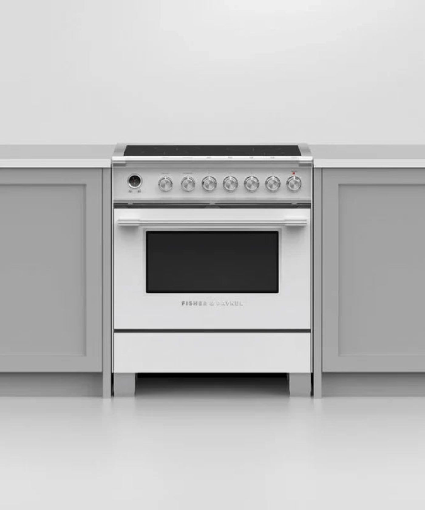 Fisher Paykel 30" Series 9 Classic 4 Zone Induction Self-Cleaning Range White - OR30SCI6W1