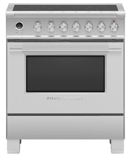Fisher Paykel 30" Series 9 Classic 4 Zone Induction Self-Cleaning Range Stainless Steel - OR30SCI6X1