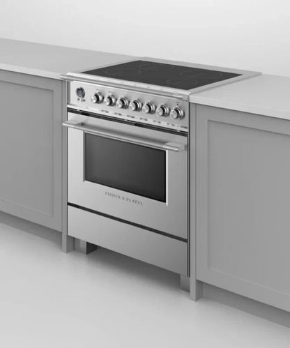 Fisher Paykel 30" Series 9 Classic 4 Zone Induction Self-Cleaning Range Stainless Steel - OR30SCI6X1