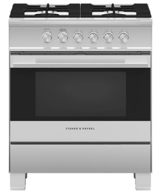 Fisher Paykel 30" Series 7 Contemporary 4 Burner Gas Range, Natural Gas Stainless Steel - OR30SDG4X1