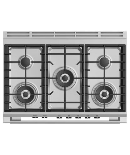 Fisher Paykel 36" Series 7 Classic 5 Burner Gas Range Black - OR36SCG4B1