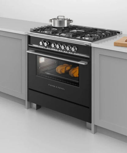Fisher Paykel 36" Series 7 Classic 5 Burner Gas Range Black - OR36SCG4B1