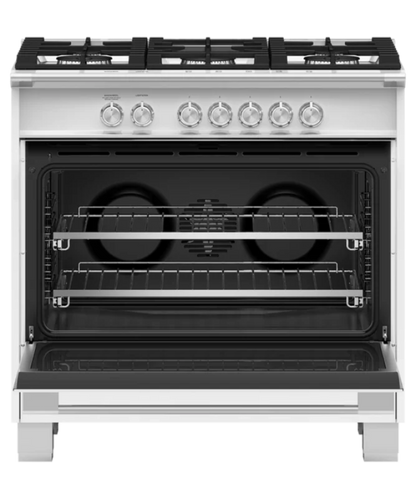 Fisher Paykel 36" Series 7 Classic 5 Burner Gas Range White - OR36SCG4W1