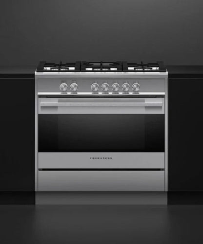 Fisher Paykel 36" Series 7 Contemporary 5 Burner Gas Range, Natural Gas Stainless Steel - OR36SDG4X1