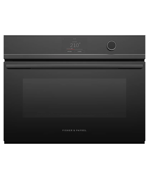 Fisher Paykel 24" Series 9 Minimal Compact Combi-Steam Oven Black Glass - OS24NDTDB1
