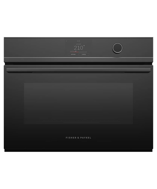 Fisher Paykel 24" Series 9 Minimal Compact Combi-Steam Oven Black Glass - OS24NDTDB1
