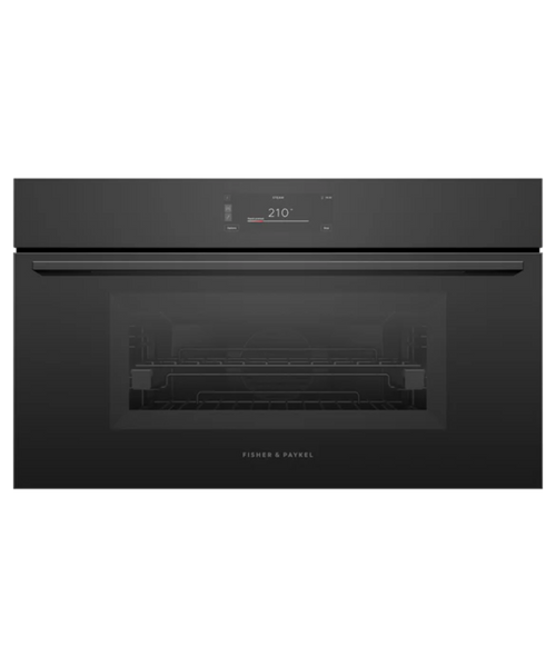 Fisher Paykel 30" Series 9 Minimal Compact Combi-Steam Oven Black Glass - OS30NMUB3