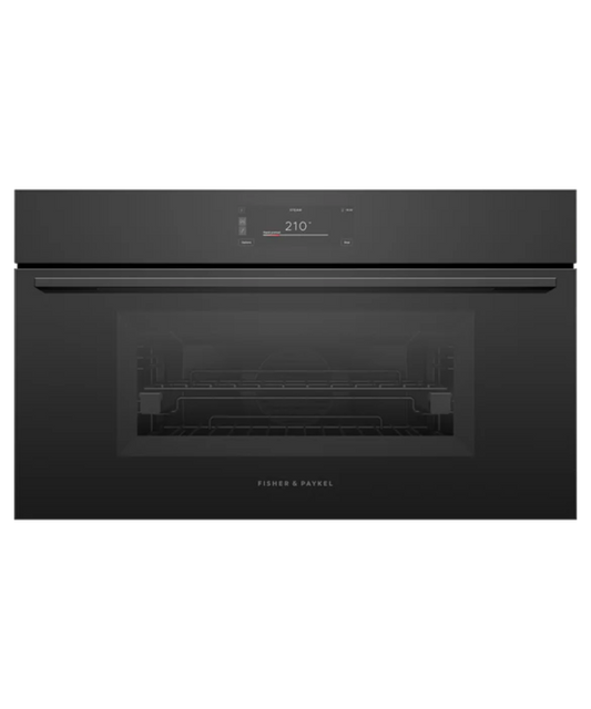 Fisher Paykel 30" Series 9 Minimal Compact Combi-Steam Oven Black Glass - OS30NMUB3