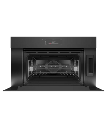 Fisher Paykel 30" Series 9 Minimal Handleless Compact Combi-Steam Oven Black Glass - OS30NMUNB3