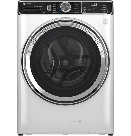 GE Appliances  5.3 cu. ft. Capacity Smart Front Load Washer with UltraFresh Vent System+ with OdorBlock White - PFW870SSVWW
