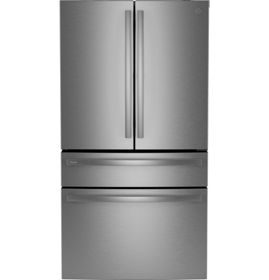 GE Appliances  29 Cu. Ft. Smart Fingerprint Resistant 4-Door French-Door with Door In Door Fingerprint Resistant Stainless Steel - PGD29BYTFS