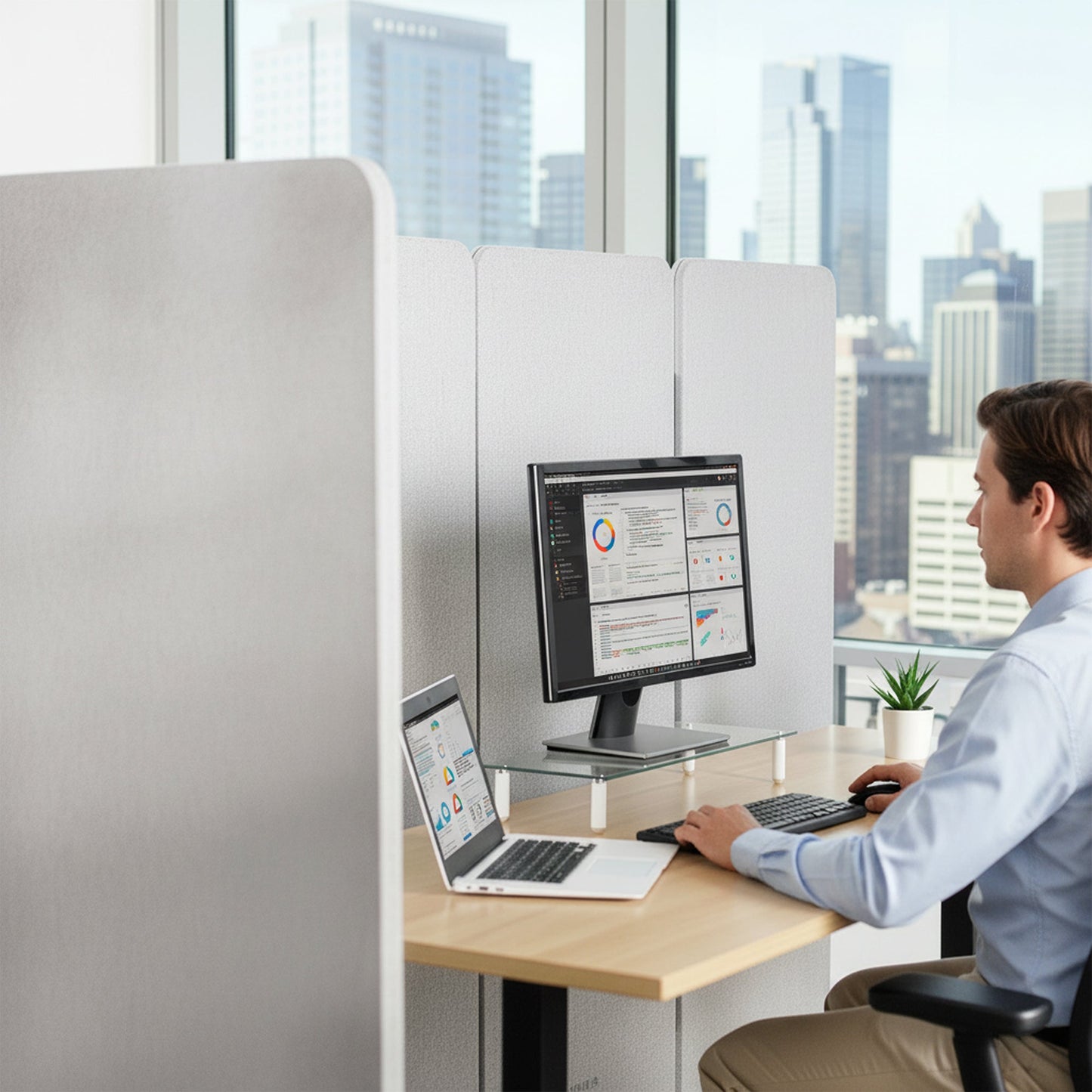 VIVO Freestanding Room Dividers - PP-3-T024G