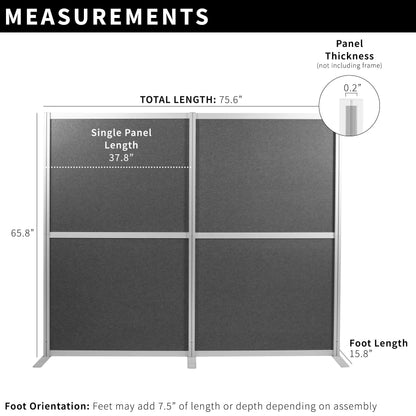 VIVO Modular Wall System Freestanding Room Dividers - PP-MWS63D