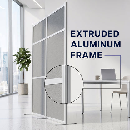 VIVO 84" Tall Modular Wall System Freestanding Room Dividers - PP-MWS84D