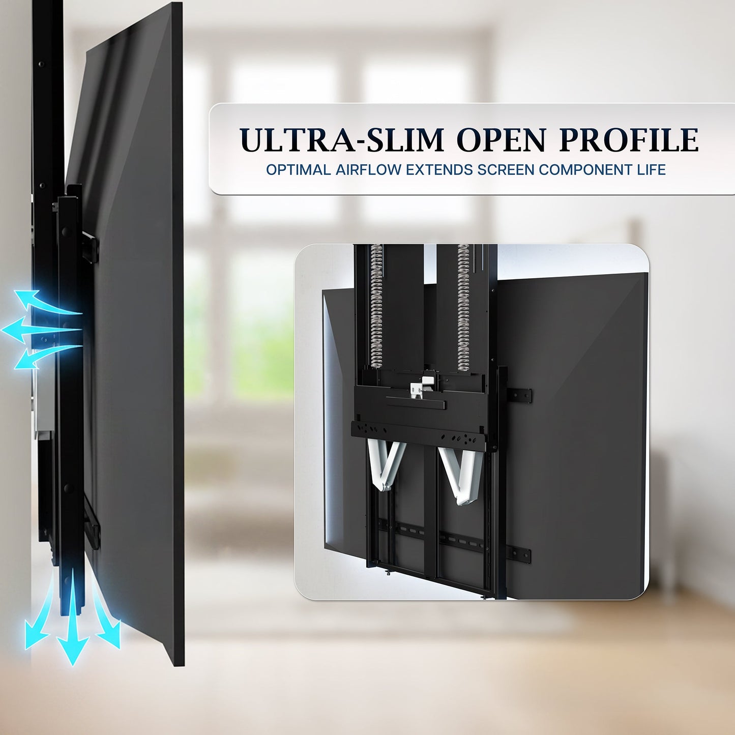 VIVO Manual Height Adjustable TV Wall Mount - 75” to 90” Screens - PRO-TVHA90