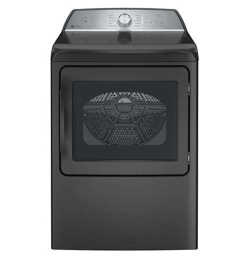 GE Appliances  7.4 cu. ft. Capacity aluminized alloy drum Electric Dryer with Sanitize Cycle and Sensor Dry Diamond Gray - PTD60EBPRDG
