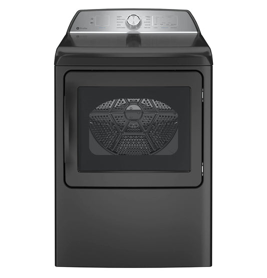 GE Appliances  7.4 cu. ft. Capacity aluminized alloy drum Electric Dryer with Sanitize Cycle and Sensor Dry Diamond Gray - PTD60EBPRDG