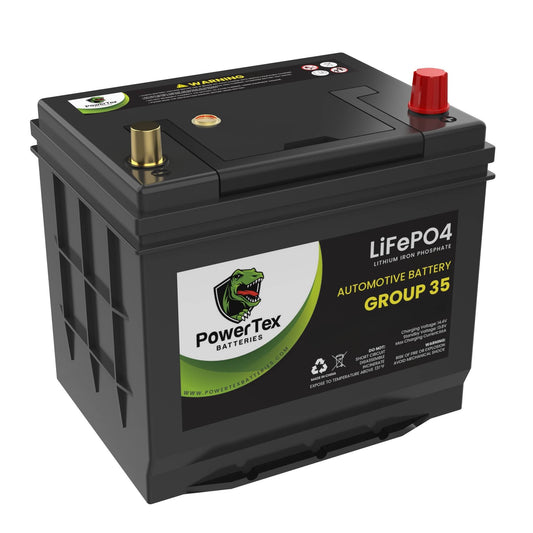 PowerTex 2012 Nissan Sentra Car Battery BCI Group 35 / Q85 Lithium LiFePO4 Automotive Battery - PTLG35-310