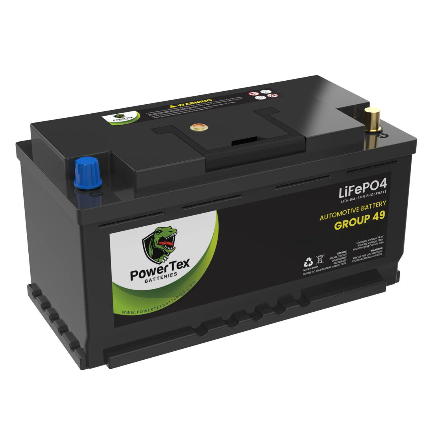 PowerTex 2022 BMW X5 V8 4.4LReplacement Car Battery BCI Group 49 Lithium LiFePO4 Automotive Powertex Battery - PTLG49-0163