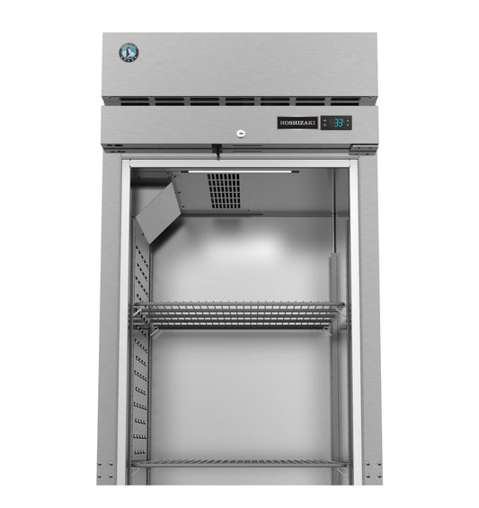 Hoshizaki 28" Wide 2 Glass Door Top Mount Reach-In Refrigerator - R1A-HG