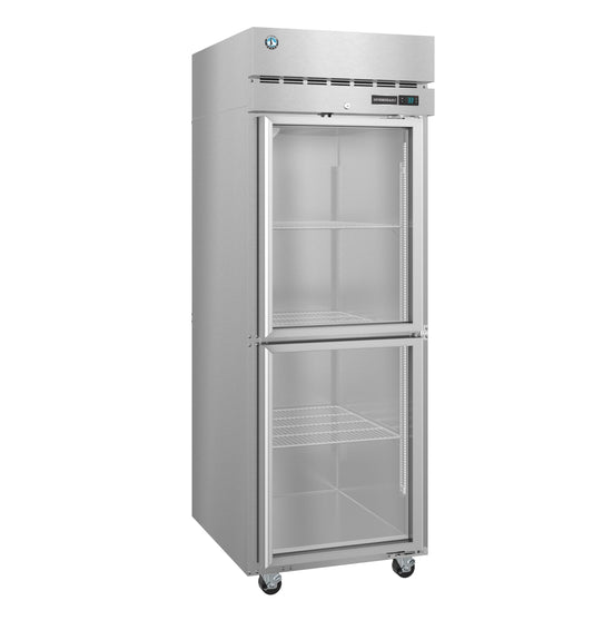 Hoshizaki 28" Wide 2 Glass Door Top Mount Reach-In Refrigerator - R1A-HG