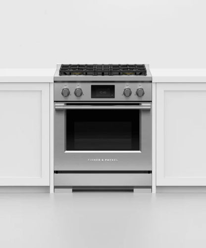 Fisher Paykel 30" Series 9 Professional 4 Burner Dual Fuel Self-Cleaning Range, LPG Stainless Steel - RDV3304L