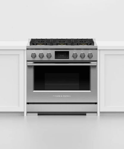 Fisher Paykel 36" Series 9 Professional 6 Burner Dual Fuel Self-Cleaning Range, LPG Stainless Steel - RDV3366L