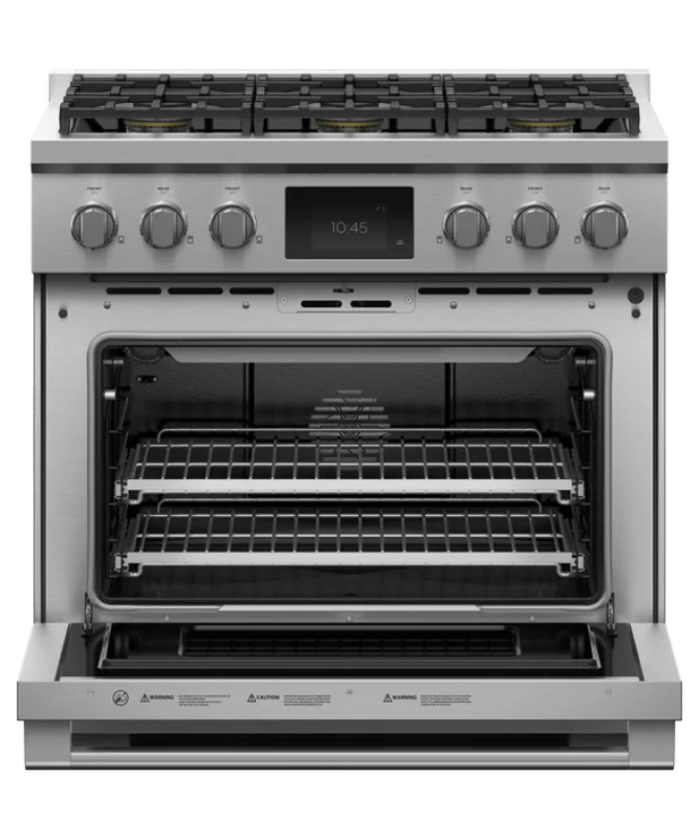 Fisher Paykel 36" Series 9 Professional 6 Burner Dual Fuel Self-Cleaning Range, Natural Gas Stainless Steel - RDV3366N