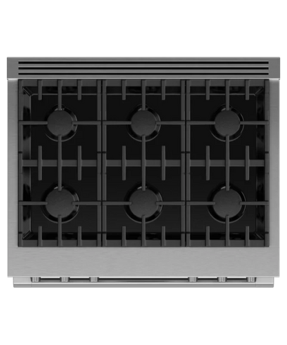 Fisher Paykel 36" Series 9 Professional 6 Burner Dual Fuel Self-Cleaning Range, Natural Gas Stainless Steel - RDV3366N