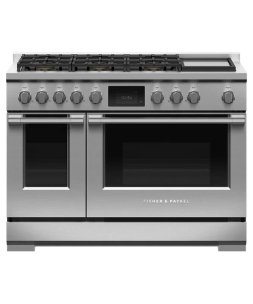 Fisher Paykel Dual Fuel Range, 48", 6 Burners with Griddle Other - RDV3486GDL