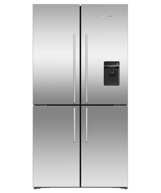 Fisher Paykel 18.9 cu ft Series 7 Quad Door Refrigerator Freezer, Ice & Water Stainless Steel - RF203QDUVX1