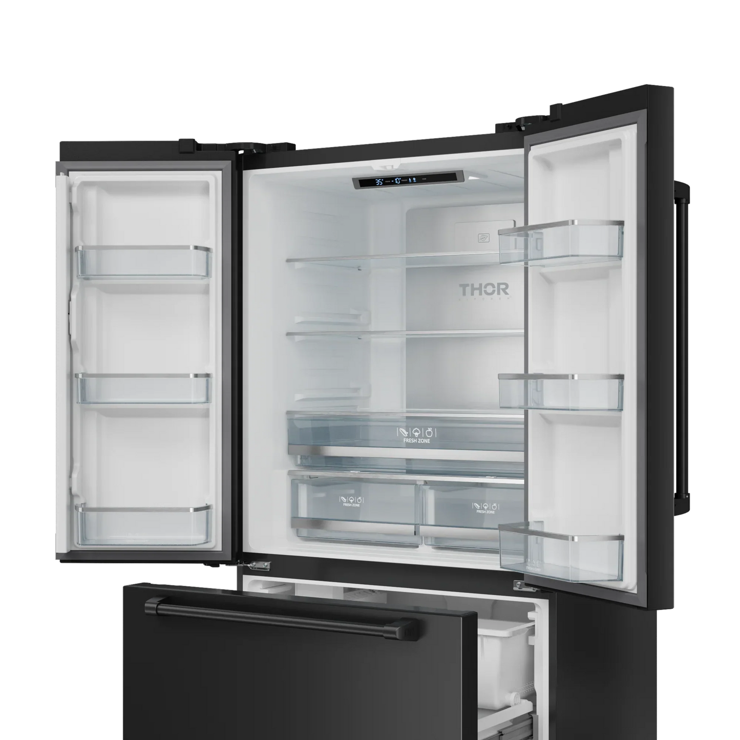 Thor Kitchen 36 Inch 20.3 cu ft French Door Counter Depth Refrigerator with Ice Maker | Gordon Ramsay Series - RF3621CTD00