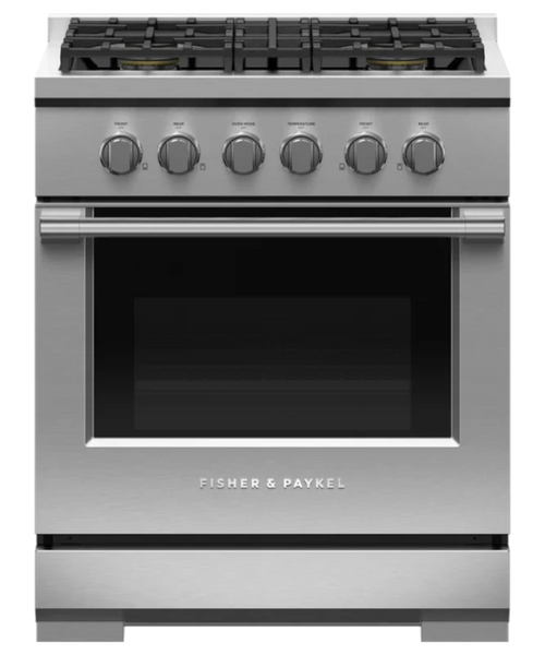 Fisher Paykel Gas Range, 30", 4 Burners, LPG Other - RGV3304L